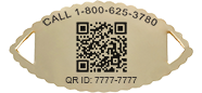 QR Code Santa Rosa Elite Medical ID Bracelet 14k Gold, Red, pemblem image number 0